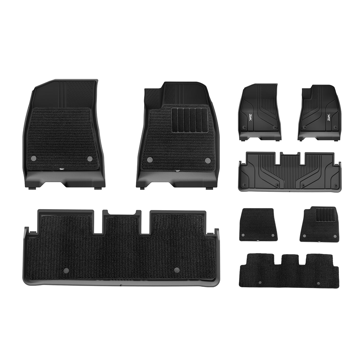 3W Right Hand Drive New Tesla Model 3 (2024) Highland Double layer Floor mats