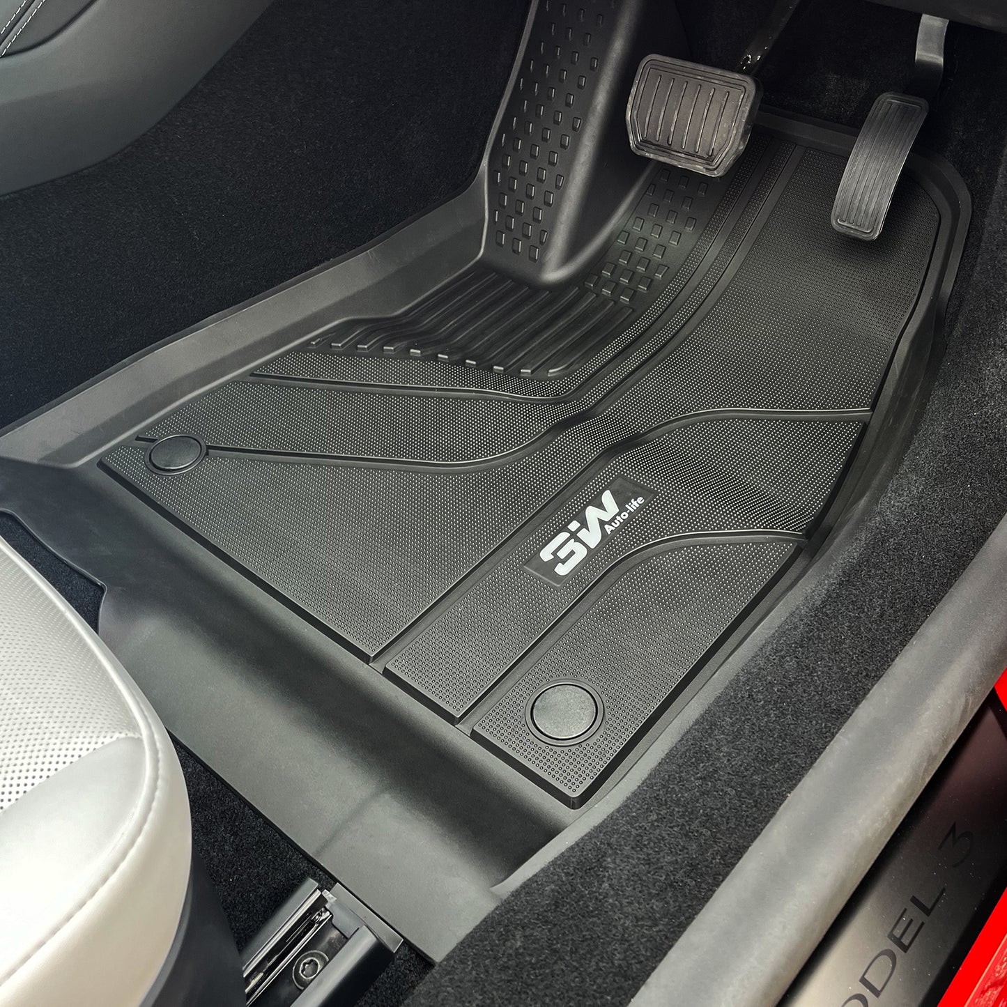 3W Right Hand Drive New Tesla Model 3(2024)Highland Floor mats +Front Boot Liner + Rear Storage Liner + Rear Boot Liner