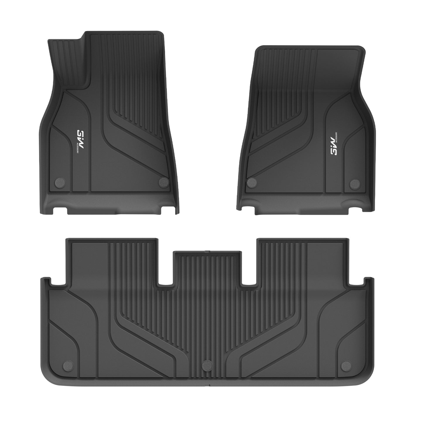 3W TPE All Weather Custom floor mats for Left Hand Drive Tesla New Model S 2022-2023 Waterproof anti-slip easy to clean accessories floor mats model s plaid