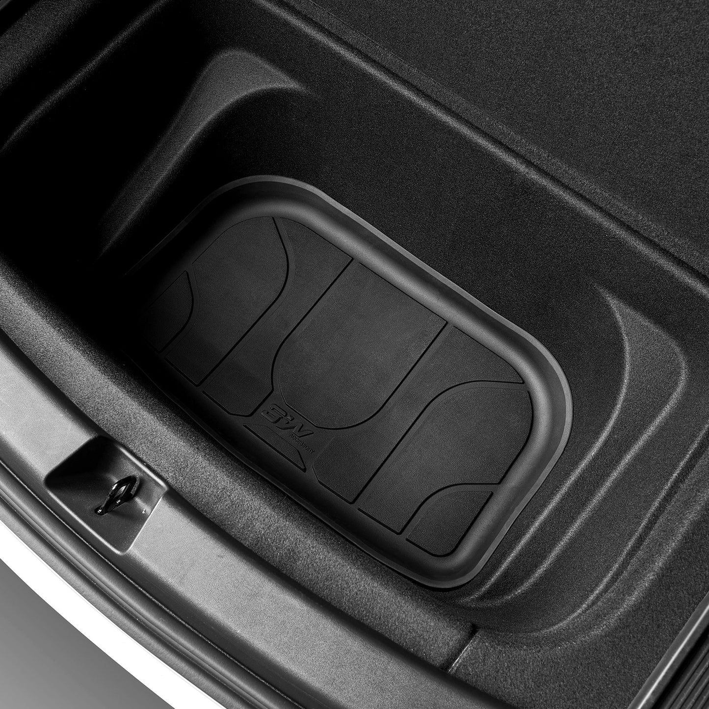 3W Right Hand Drive Tesla Model Y(2021-2024) TPE All Weather Double layer Floor mats+Front Trunk Mat + Rear Storage Mat + Rear Trunk Mat UKCA quality certification