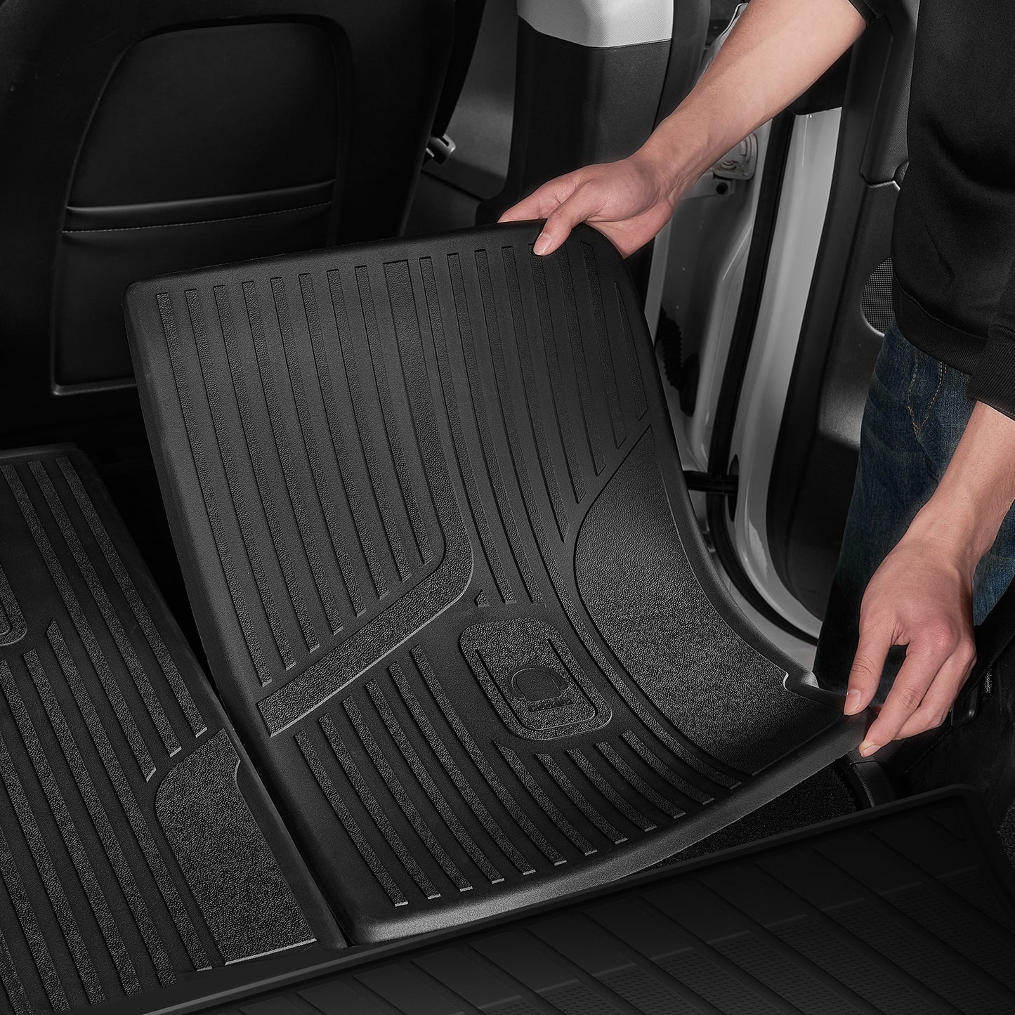 3W TPE All Weather Custom Second Row Seats Back Cover for Tesla Model Y Waterproof,easy to cleanasy to clean seat back protection