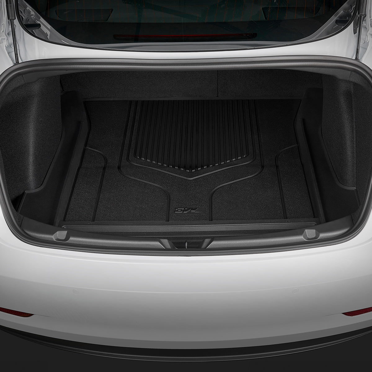 3W Tesla Model 3 TPE Trunk Cargo Liner Mat Sets,Front Trunk Mat + Trunk Mat+ Rear Trunk Mat