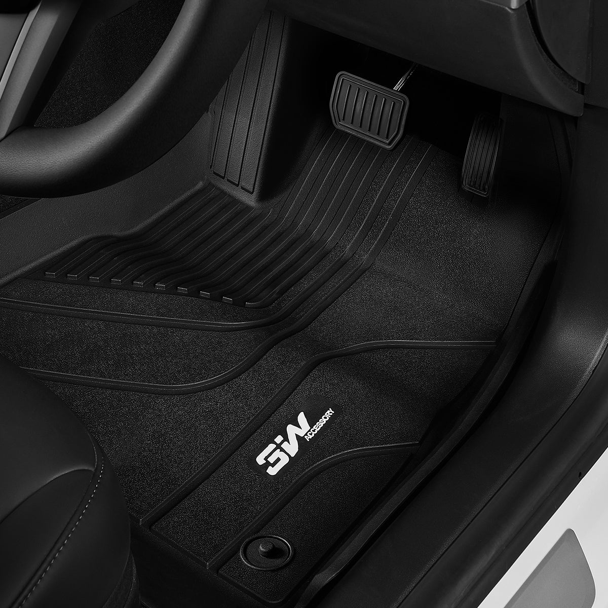 3W Right Hand Drive Tesla Model 3(2020-2023) TPE All Weather Custom Fit Floor UKCA quality certification