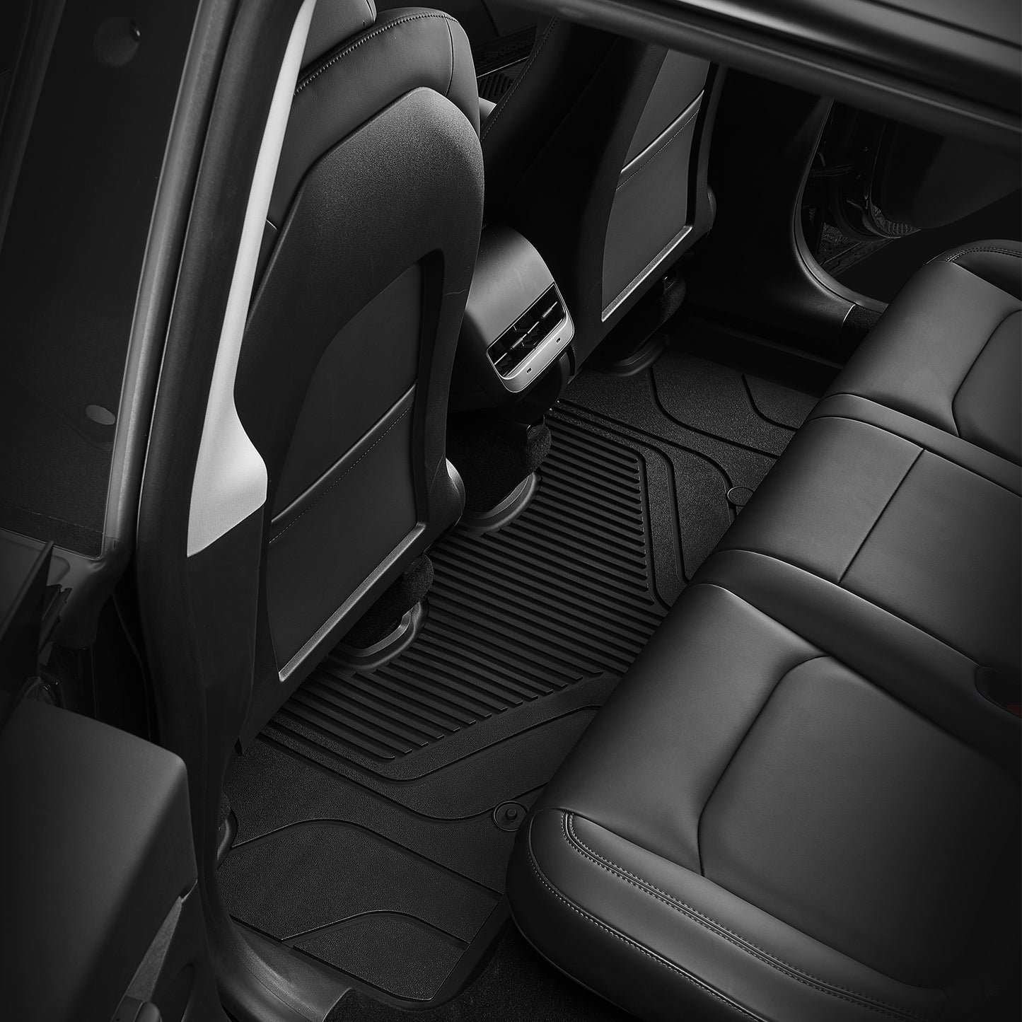 3W Right Hand Drive Tesla Model Y(2021-2024) TPE All Weather Custom Fit Floor+Front Trunk Mat + Rear Storage Mat + Rear Trunk Mat UKCA quality certification,Waterproof anti-slip easy to clean