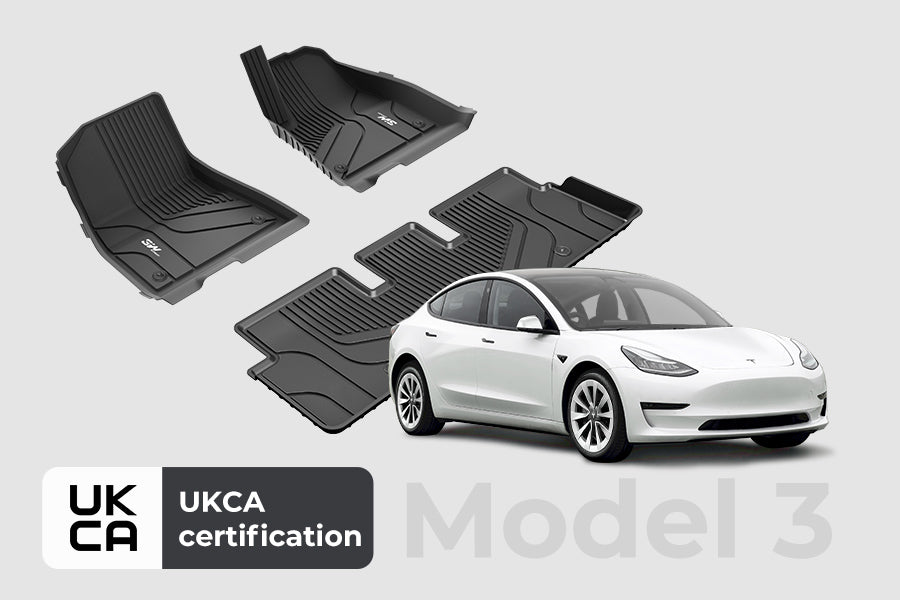 Buy Custom Fit for Tesla Model 3 Car Floor Mats Original Factory Design  All-Black Carpet Tesla Logo Embroidery Online at desertcartGB