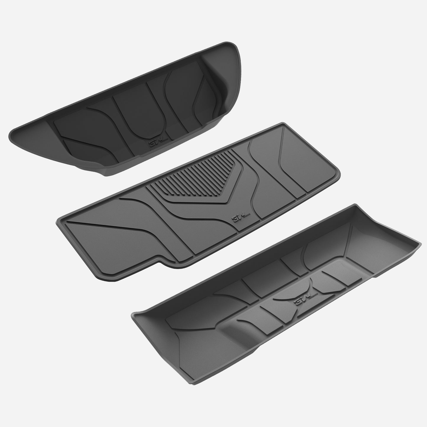 3W Tesla New Model X 6seats 2023 TPE 3PCS boot Car mats set Frunk trunk mat +Boot mat+Low boot mat