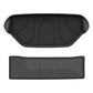 3W Tesla Model S TPE 2PCS boot Car mats set Frunk trunk mat+Low boot mat