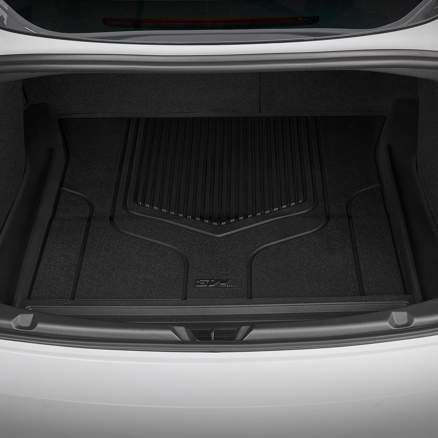 3W Right Hand Drive Tesla Model 3(2020-2023) TPE All Weather Double layer Floor mats+Front Trunk Mat + Rear Storage Mat + Rear Trunk Mat UKCA quality certification